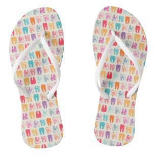 Grunge Tooth Pattern Thongs