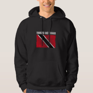 Grunge Trinidad And Tobago Flag Print Trinidadian Hoodie