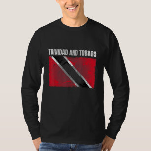 Grunge Trinidad And Tobago Flag Print Trinidadian T-Shirt