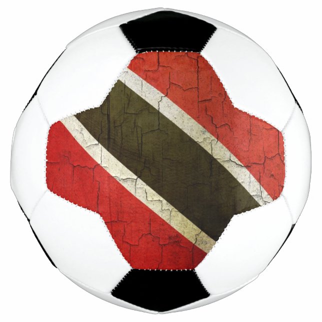 Grunge Trinidad And Tobago Flag Soccer Ball (Front)