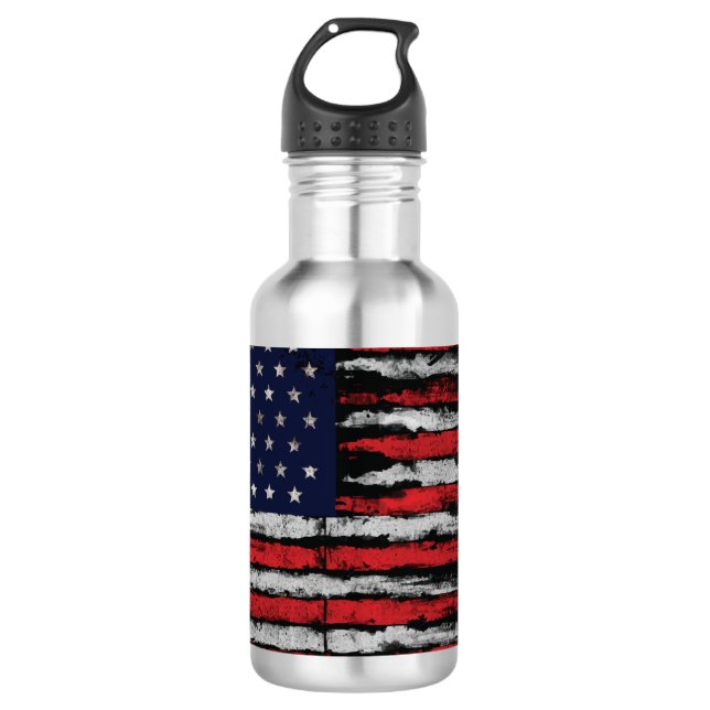 Grunge U.S.A flag 532 Ml Water Bottle (Front)