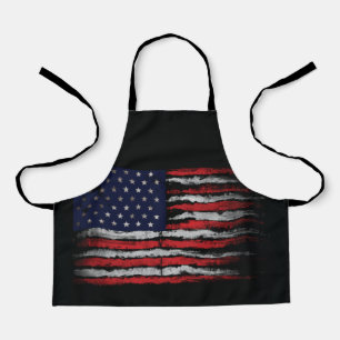 Grunge U.S.A flag Apron