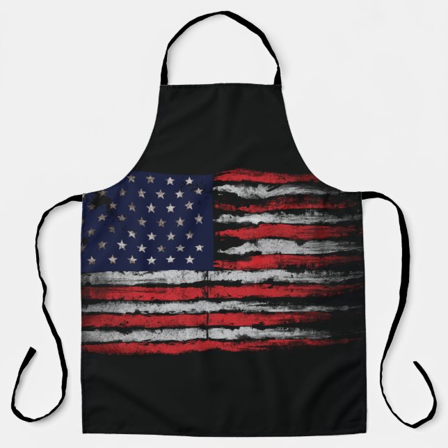 Grunge U.S.A flag Apron (Front)