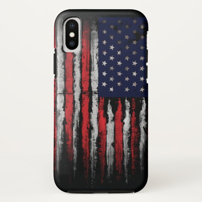 Grunge U.S.A flag Case-Mate iPhone Case (Back)