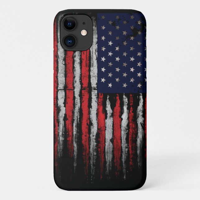 Grunge U.S.A flag Case-Mate iPhone Case (Back)