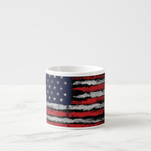 Grunge U.S.A flag Espresso Cup