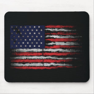 Grunge U.S.A flag Mouse Pad