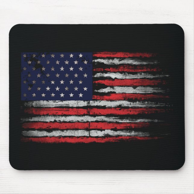 Grunge U.S.A flag Mouse Pad (Front)