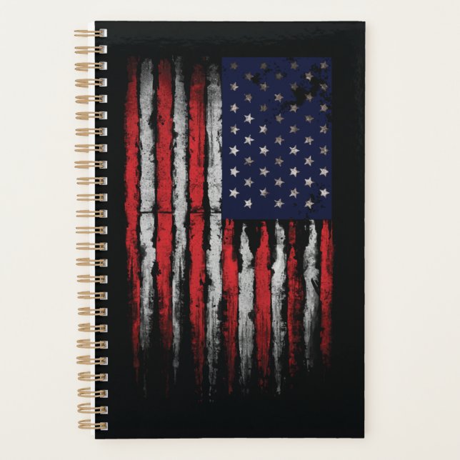 Grunge U.S.A flag Planner (Front)