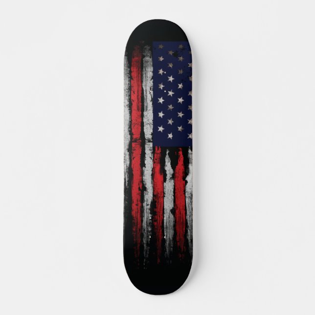 Grunge U.S.A flag Skateboard (Front)