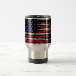 Grunge U.S.A flag Travel Mug