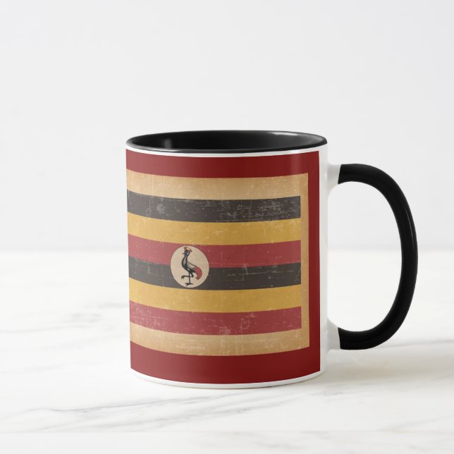 Grunge Uganda Flag Mug (Right)
