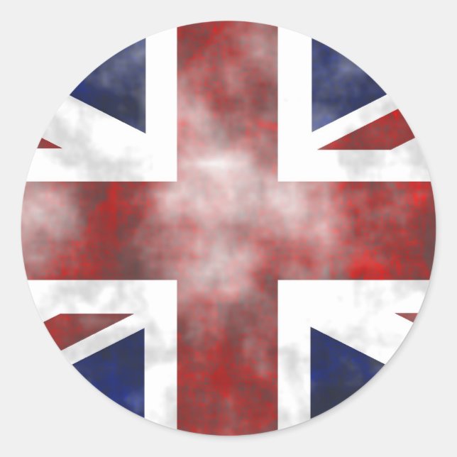 Grunge Uk Classic Round Sticker (Front)