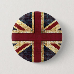 Grunge Union Jack - classic 6 Cm Round Badge