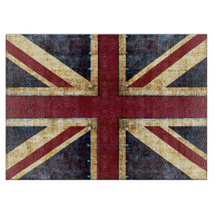 Grunge Union Jack Cutting Board