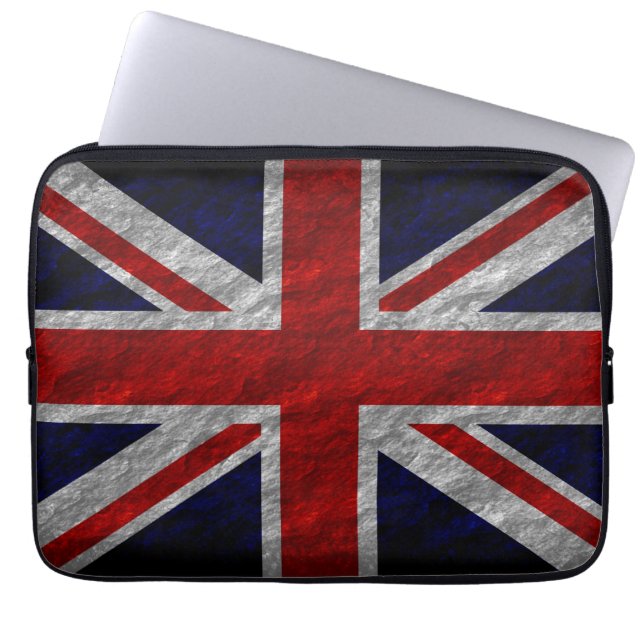 Grunge United Kingdom Flag 2 Laptop Sleeve (Front)