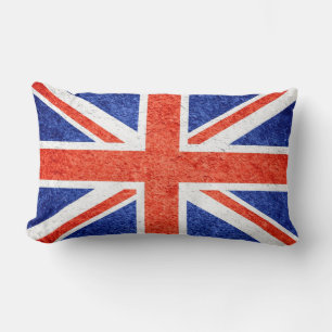 Grunge United Kingdom Flag 3 Lumbar Cushion