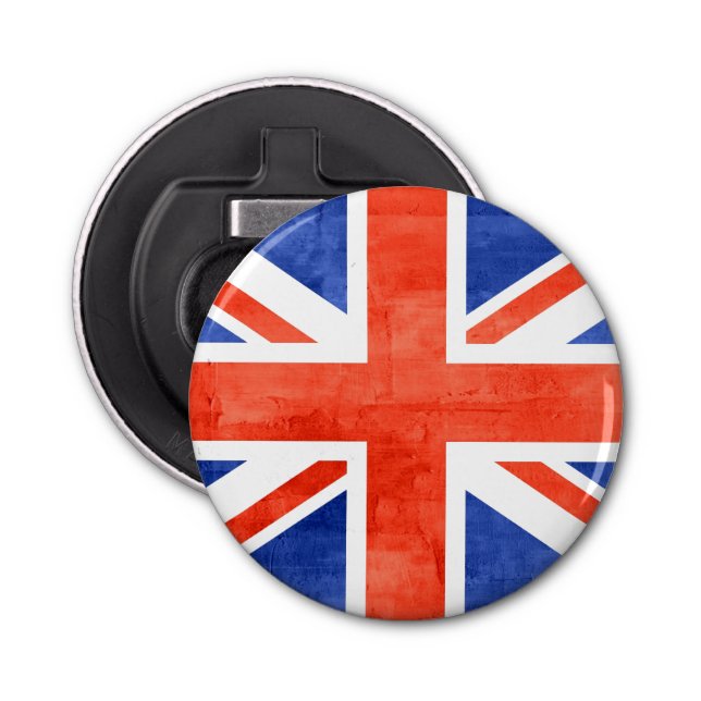 Grunge United Kingdom Flag Bottle Opener (Front)