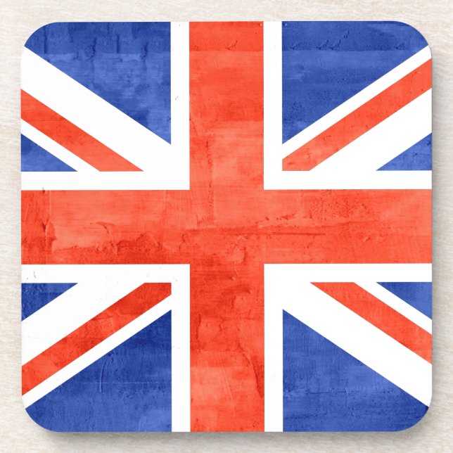 Grunge United Kingdom Flag Coaster (Front)
