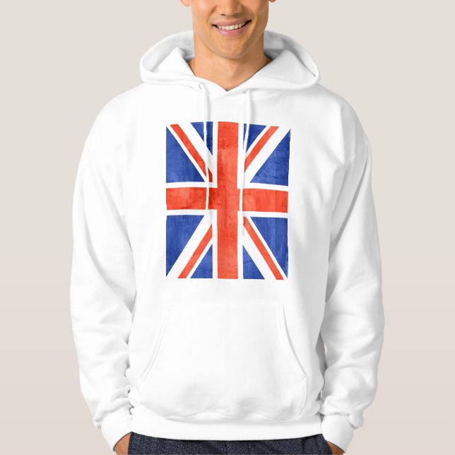 Grunge United Kingdom Flag Hoodie (Front)