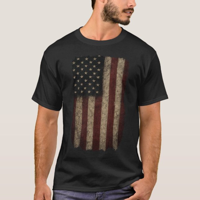Grunge US Flag T-Shirt (Front)