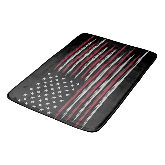 Grunge USA flag Bath Mat (Angled)