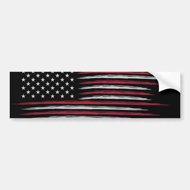 Grunge USA flag Bumper Sticker (Front)