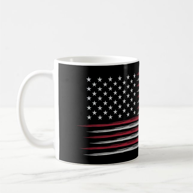 Grunge USA flag Coffee Mug (Left)