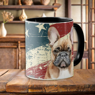 Grunge USA Flag French Bulldog Mug