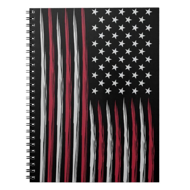 Grunge USA flag Notebook (Front)