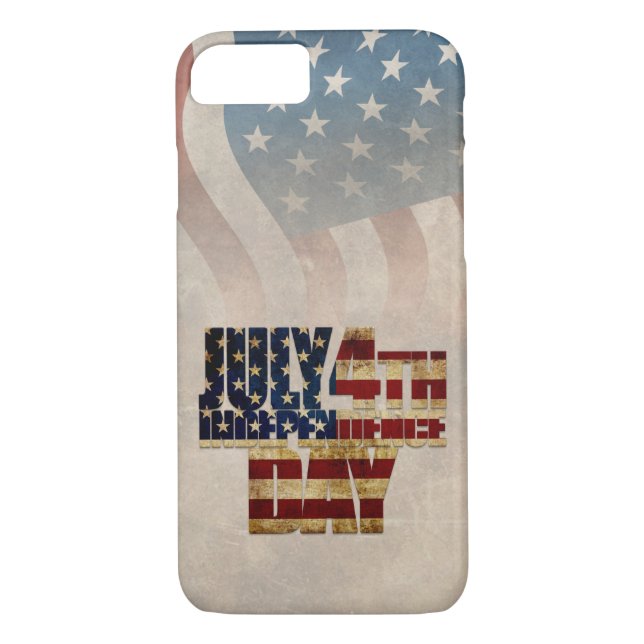 Grunge USA July 4th Independence Graphic Case-Mate iPhone Case (Back)