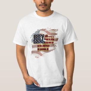 Grunge USA July 4th Independence Graphic T-Shirt