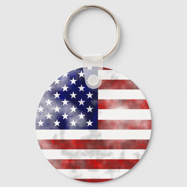 Grunge Usa Key Ring (Front)