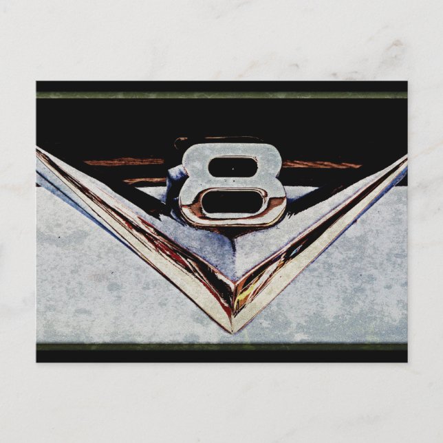 Grunge V8 Big Block Emblem Postcard (Front)