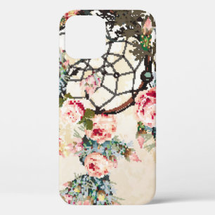 Grunge vintage bo-ho background with Indian dream- iPhone 12 Case