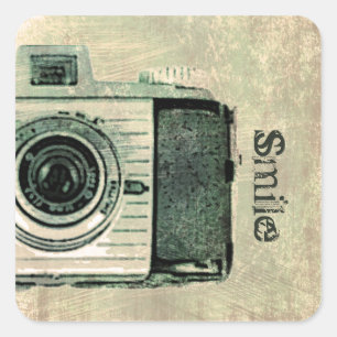 Grunge Vintage Camera Sticker