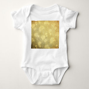 Grunge vintage flower pattern. baby bodysuit