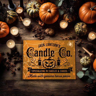 Grunge Vintage Jack Lantern's Candle Co Poster