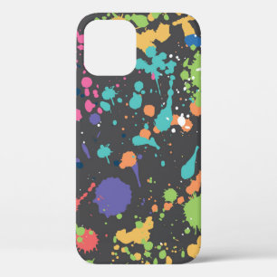 Grunge Watercolor: Colourful Spots Pattern. iPhone 12 Case