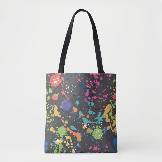 Grunge Watercolor: Colourful Spots Pattern. Tote Bag (Front)