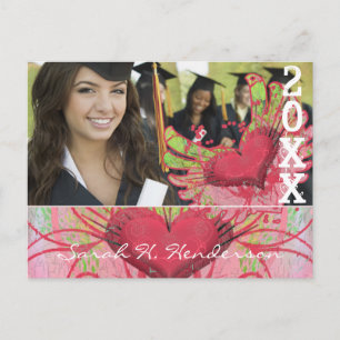 Grunge Winged Hearts 2010 Grad Invitations