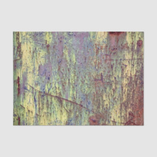 Grunge Yellow & Magenta Rusted Metal Pattern 2 Tissue Paper