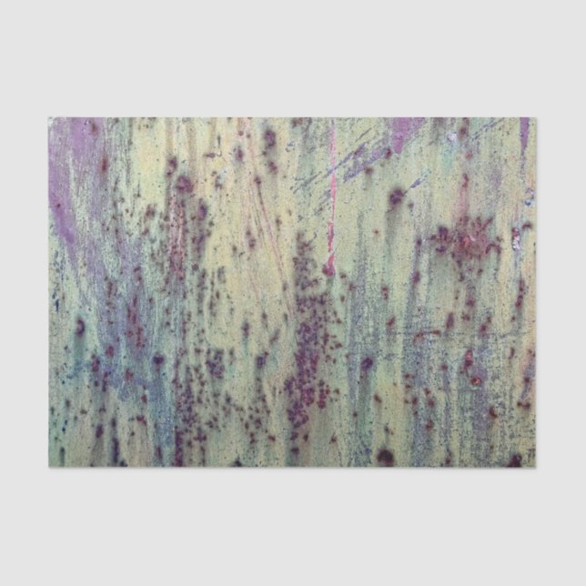 Grunge Yellow & Magenta Rusted Metal Pattern Tissue Paper (Front)