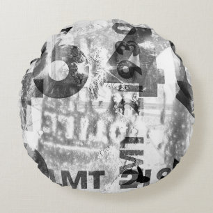 grungeabstract, aged, alternative, ancient, antiqu round cushion