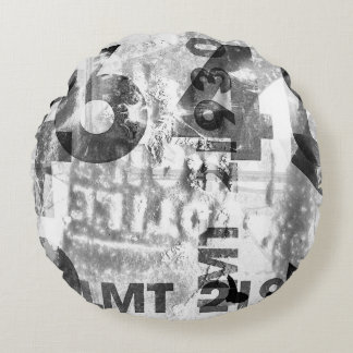 grungeabstract, aged, alternative, ancient, antiqu round cushion