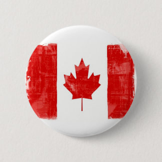 GrungeCanadianFlag-lg 6 Cm Round Badge