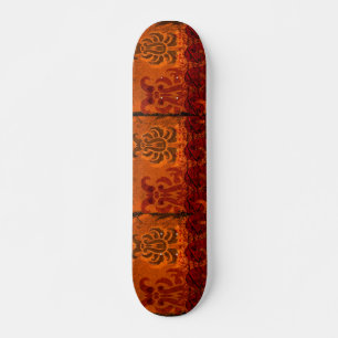 Grunged Damask Skateboard