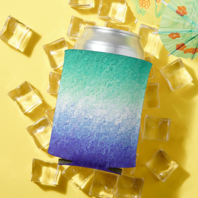 Grungy Abstract MLM Men Loving Men Pride Flag Can Cooler (In Situ Summer)