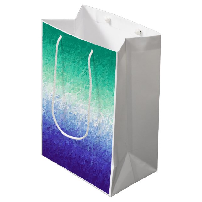 Grungy Abstract MLM Men Loving Men Pride Flag Medium Gift Bag (Front Angled)