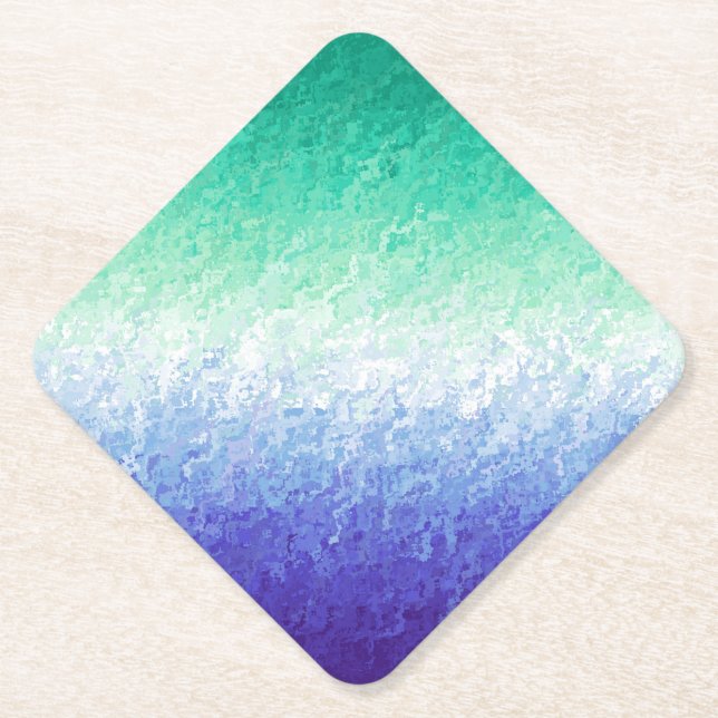 Grungy Abstract MLM Men Loving Men Pride Flag Paper Coaster (Front)